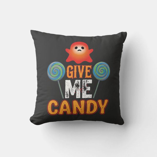 Gib mir Candy Halloween Geist_1 Kissen (Vorderseite)