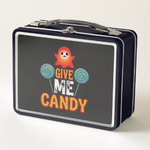 Gib mir Candy Halloween Geist_1 Metall Brotdose