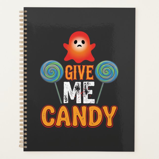 Gib mir Candy Halloween Geist_1 Planer (Vorderseite)