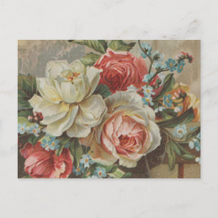 Gib mir dein Herz Antique Cottagecore Valentinstag Postkarte
