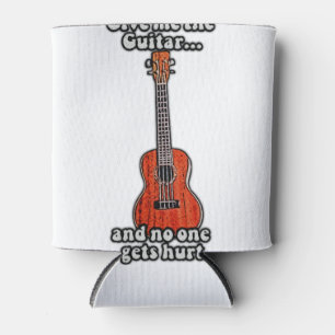 Gib mir die Gitarre und niemand wird verletzt bunt Dosenkühler