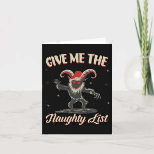 Gib mir die unartige Liste Cute Krampus dunkler We Karte