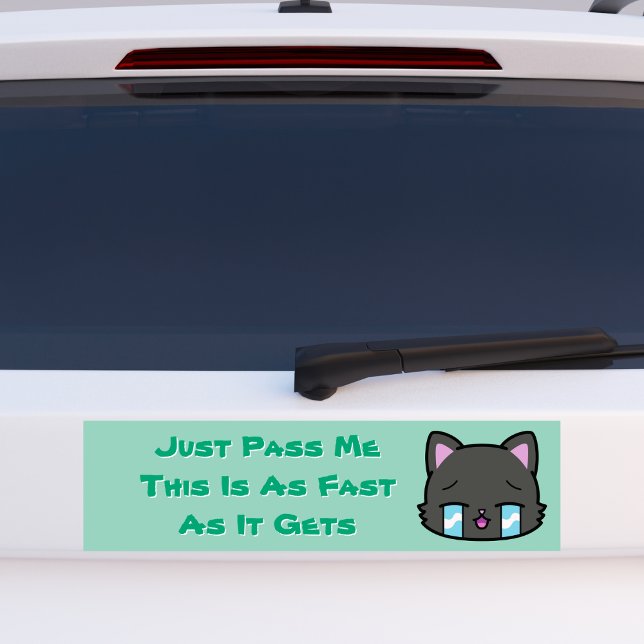 Gib mir einfach, dass das so schnell ist, wie es w autoaufkleber (Von Creator hochgeladen)