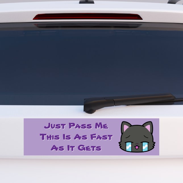 Gib mir einfach, dass das so schnell ist, wie es w autoaufkleber (Von Creator hochgeladen)