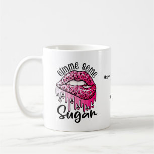 Gib mir einige zuckersüße Valentinstag-Lippen Kaffeetasse