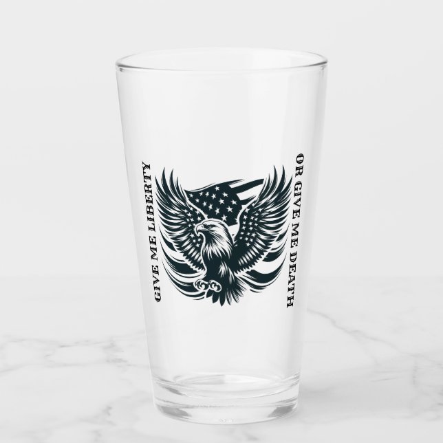 Gib mir Freiheit oder gib mir den Glass Cup! Glas (Vorderseite)