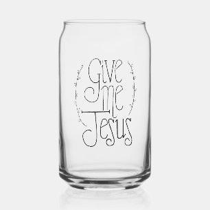 Gib mir Jesus Glass Dosenglas