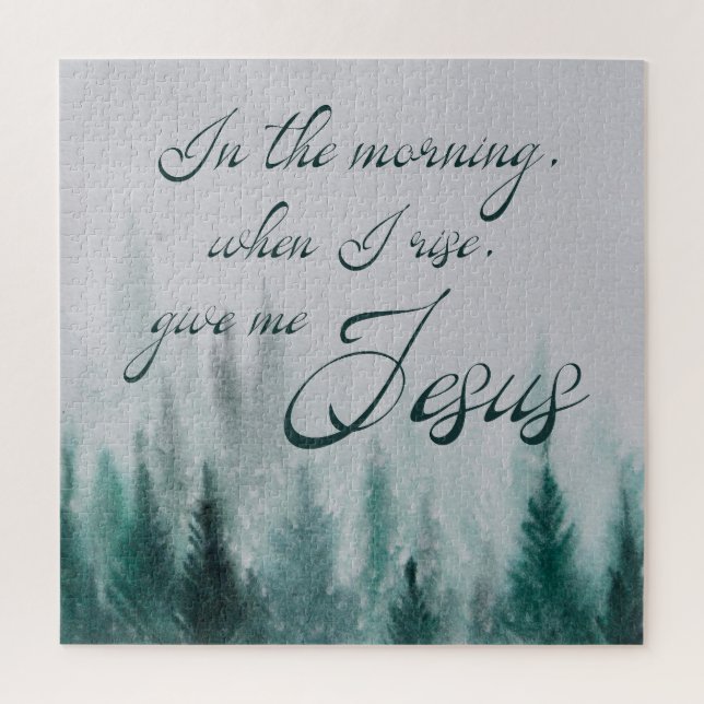 Gib mir Jesus Pine Tree Puzzle (Vertikal)