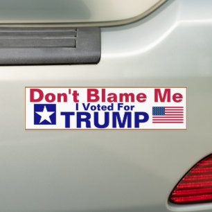 Gib mir nicht die Schuld, dass ich für Trump gesti Autoaufkleber