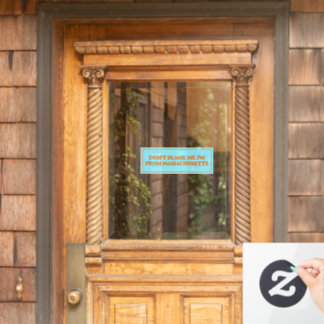 Gib mir nicht die Schuld, ich komme aus Massachuse Fensteraufkleber