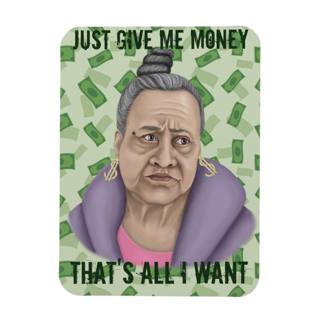 Gib mir nur Geld Magnet (Vertikal)