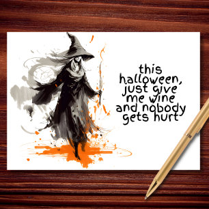 Gib mir nur Weinkeller zu Halloween Karte