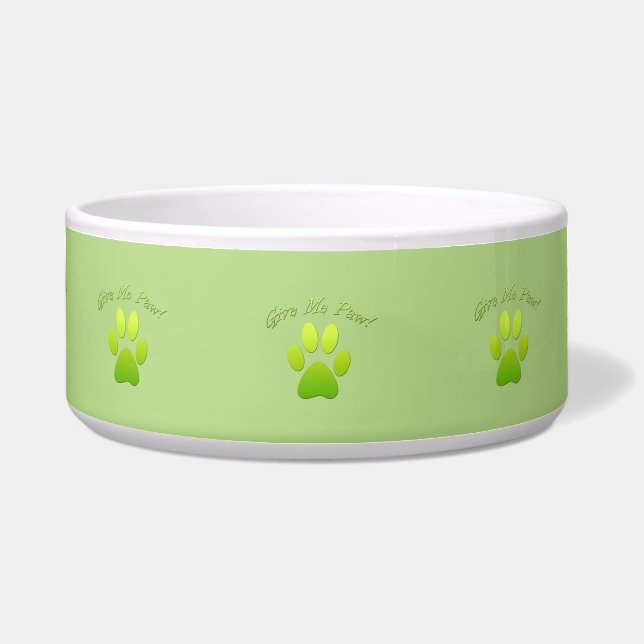 Gib mir Paw - grün Napf (Vorderseite)