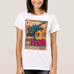 Gib mir Sardinen-Katze lustiges Poster retro vinta T-Shirt