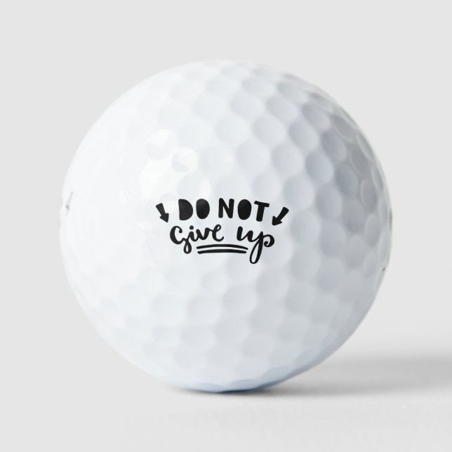 Gib nicht auf golfball (Vorderseite)