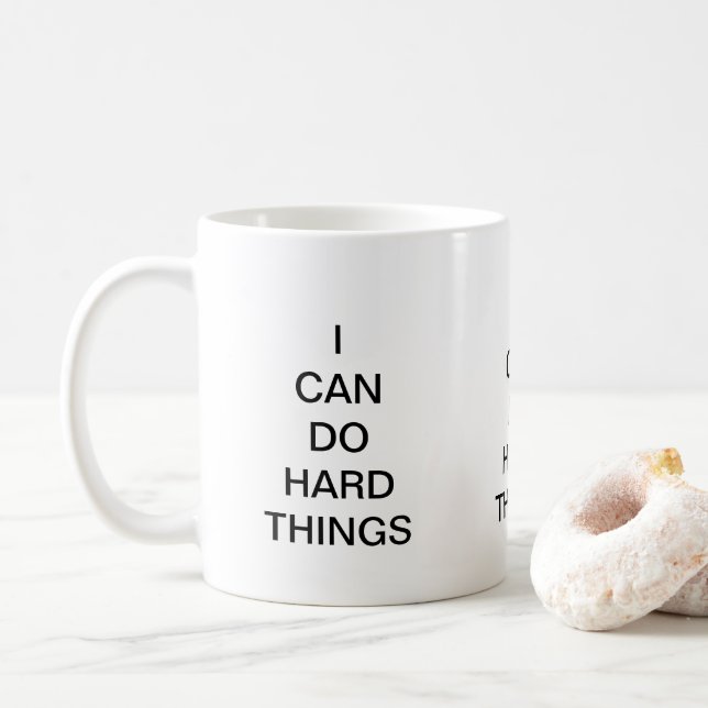 Gib nicht auf, ich kann hartes Inspirationsangebot Kaffeetasse (Mit Donut)