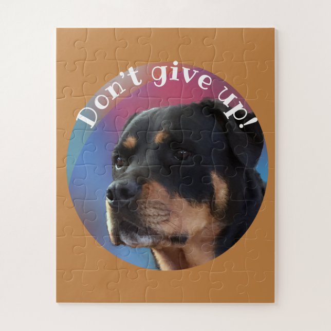 Gib nicht auf Rottweiler Classic Round Puzzle (Vertikal)