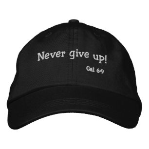 Gib nie auf! Bibelangebot Anpassen Bestickte Baseballkappe