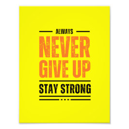 Gib nie auf fotodruck