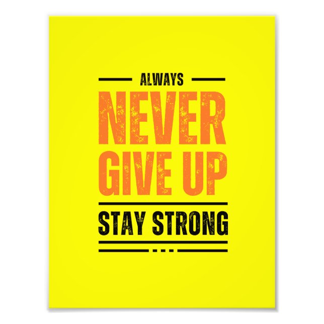 Gib nie auf fotodruck (Vorne)