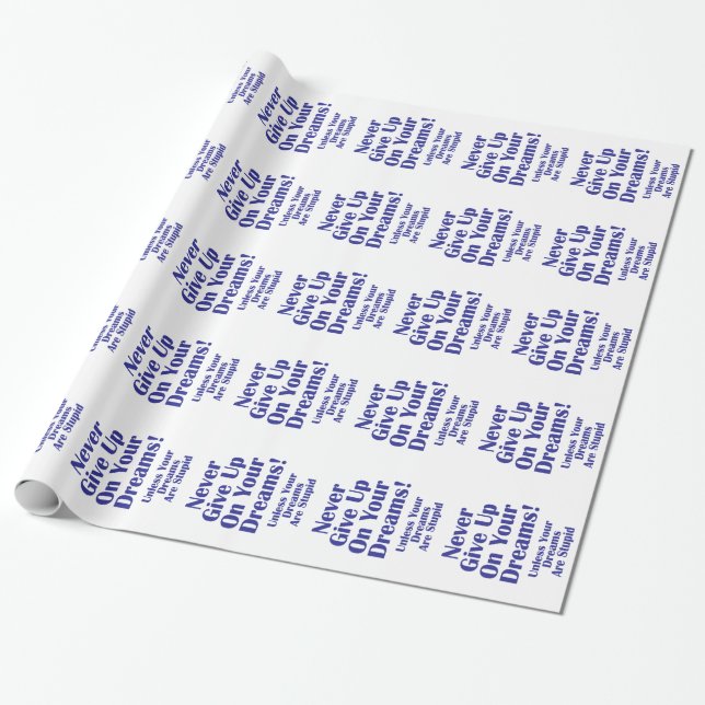 Gib nie auf geschenkpapier (Ungerollt)