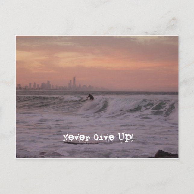 Gib nie auf! postkarte (Vorderseite)