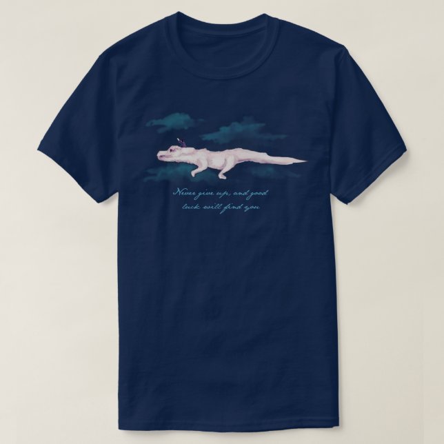 Gib nie auf T-Shirt (Design vorne)
