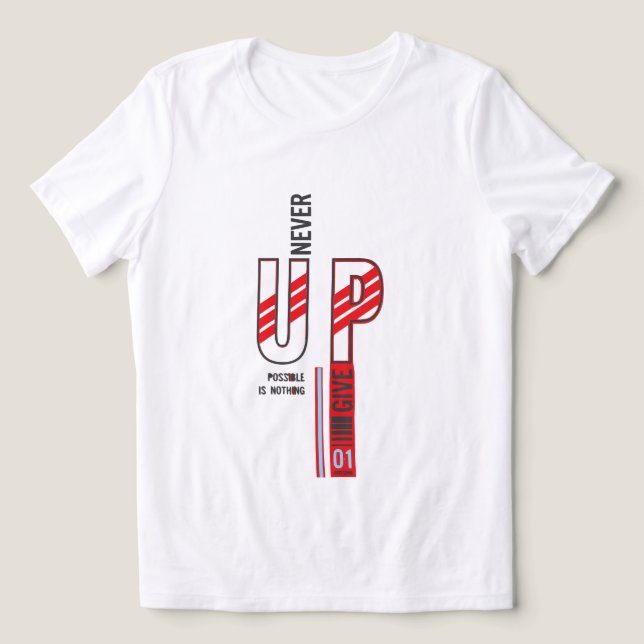 Gib nie auf Tri-Blend shirt (Design Vorderseite)