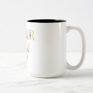 Gib nie auf zweifarbige tasse