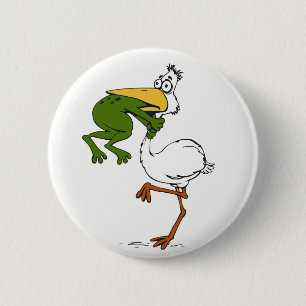 Gib nie Froschvogel auf Button