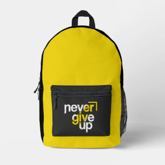 Gib Niemals Auf Motivierende Belastete Typografie Bedruckter Rucksack