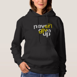 Gib Niemals Auf Motivierende Belastete Typografie Hoodie