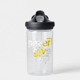 Gib Niemals Auf Motivierende Belastete Typografie Trinkflasche