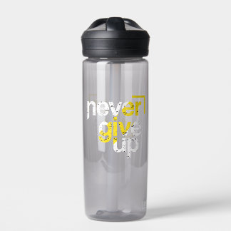Gib Niemals Auf Motivierende Belastete Typografie Trinkflasche