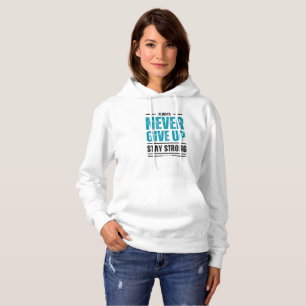 Gib niemals auf – Motivierender Kapuzenpullover Hoodie