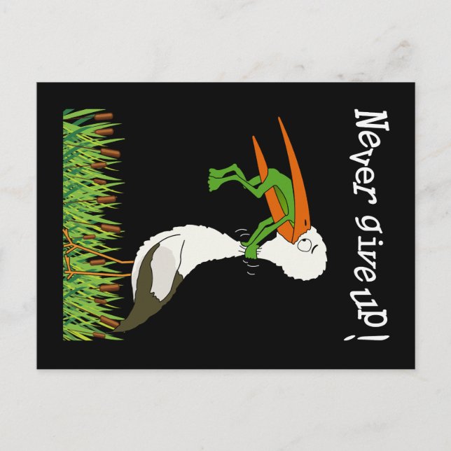 Gib niemals auf ! postkarte (Vorderseite)