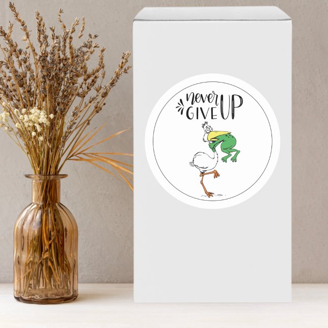 Gib niemals den ROG-Erstickungsvogel auf! Runder Aufkleber (Von Creator hochgeladen)