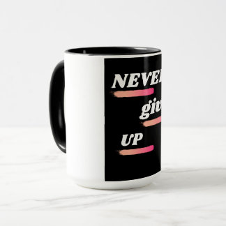 Gib niemals die inspirierende Tasse des Kaffees au