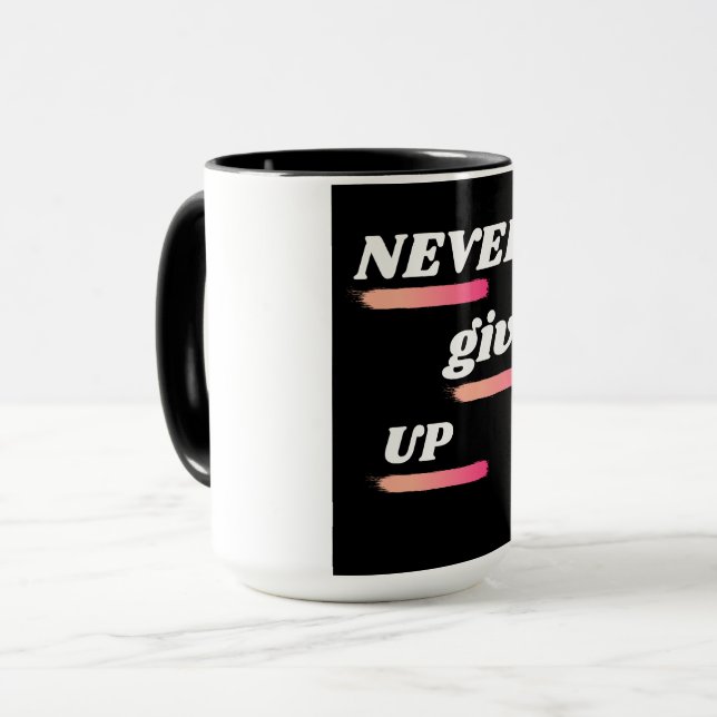 Gib niemals die inspirierende Tasse des Kaffees au (Vorderseite Links)