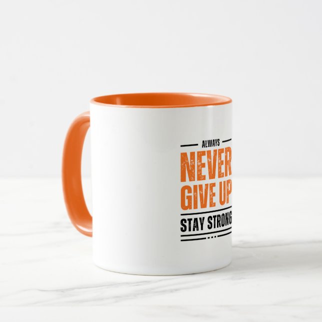 Gib niemals die Tasse auf (Vorderseite Links)