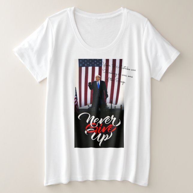 Gib niemals T - Shirt auf (Design vorne)