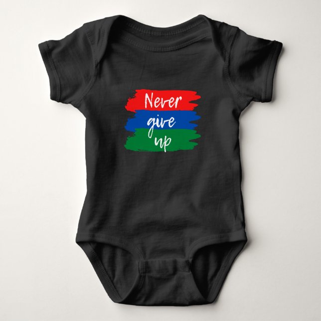 Gib niemals T - Shirt auf (Vorderseite)