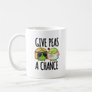 Gib Peas A Chance Funny Hippie Peas Puff Kaffeetasse