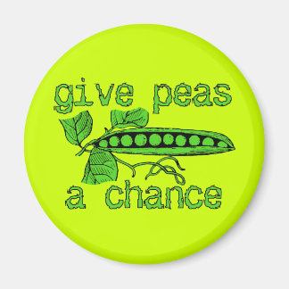 Gib Peas a Chance Funny Peace Magnet Spaß