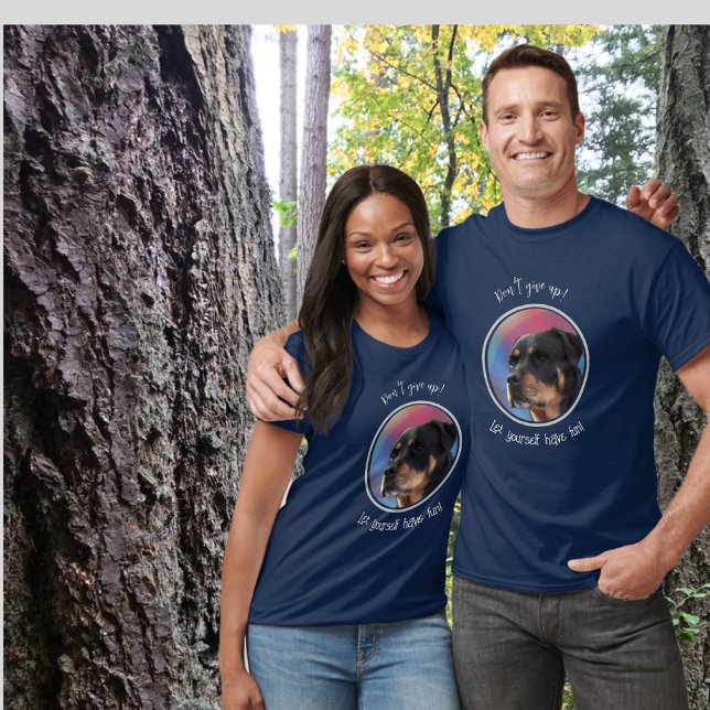 Gib Rottweiler Classic Round nicht auf T-Shirt (Von Creator hochgeladen)