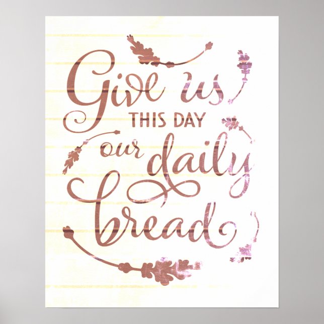 Gib uns heute poster (Vorne)