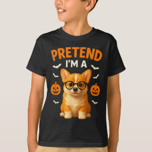 Gib vor, ich sei ein Corgi, lustiges Halloween-Hun T-Shirt