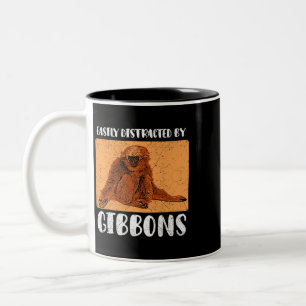 Gibbon Ape Monkey Funny 2 Zweifarbige Tasse