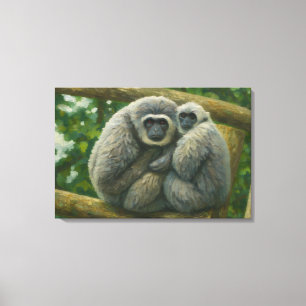 Gibbon Companies - Emotional Wildlife Portrait Leinwanddruck