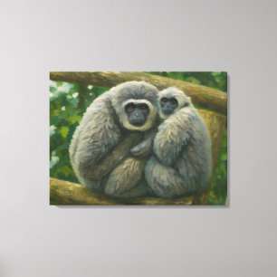 Gibbon Companies - Emotional Wildlife Portrait Leinwanddruck